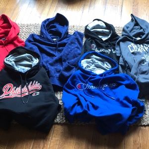 Champion and Nike hoodies size medium/large bundle of six